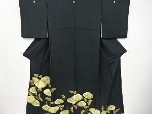 リサイクル　金彩唐松模様刺繍三つ紋色留袖(比翼付き)